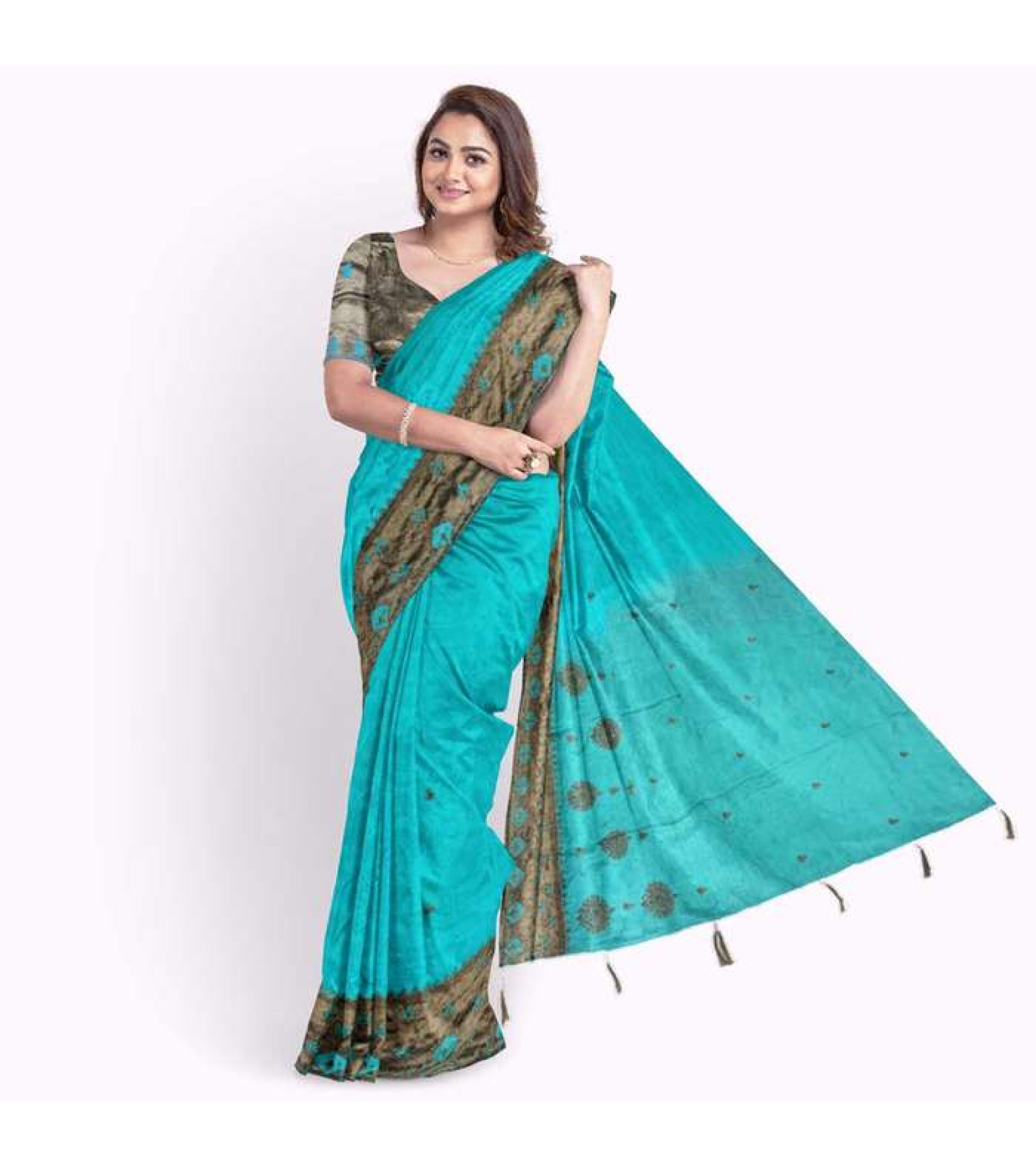 Exclusive Jacquard Work Embroidery Saree